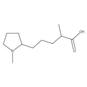 2-Methyl-5-(1-methylpyrrolidin-2-yl)pentanoic acid结构式