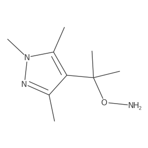 O-[2-(trimethyl-1H-pyrazol-4-yl)propan-2-yl]hydroxylamine结构式