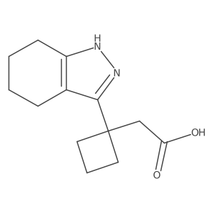2-[1-(4,5,6,7-tetrahydro-1H-indazol-3-yl)cyclobutyl]acetic acid结构式
