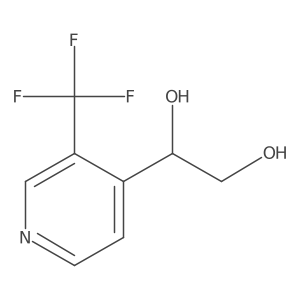 1-[3-(Trifluoromethyl)pyridin-4-yl]ethane-1,2-diol结构式