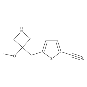 5-[(3-Methoxyazetidin-3-yl)methyl]thiophene-2-carbonitrile结构式