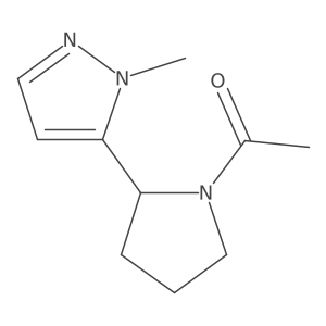 1-[2-(1-methyl-1H-pyrazol-5-yl)pyrrolidin-1-yl]ethan-1-one结构式
