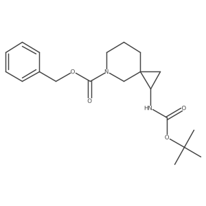 Benzyl 1-((tert-butoxycarbonyl)amino)-5-azaspiro[2.5]octane-5-carboxylate结构式