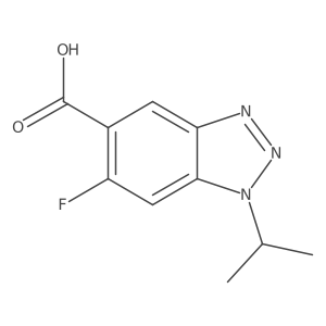 6-fluoro-1-(propan-2-yl)-1H-1,2,3-benzotriazole-5-carboxylic acid结构式