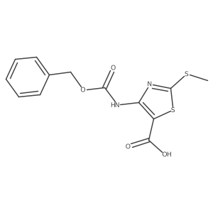 2-Methylsulfanyl-4-(phenylmethoxycarbonylamino)-1,3-thiazole-5-carboxylic acid结构式