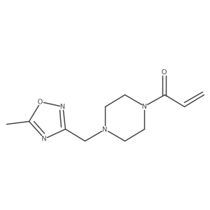 1-[4-[(5-Methyl-1,2,4-oxadiazol-3-yl)methyl]piperazin-1-yl]prop-2-en-1-one Structure