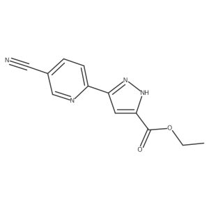 ethyl 5-(5-cyanopyridin-2-yl)-1H-pyrazole-3-carboxylate结构式