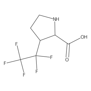 (2S,3S)-3-(pentafluoroethyl)pyrrolidine-2-carboxylic acid结构式