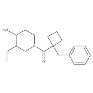 1-(1-Benzylcyclobutanecarbonyl)-3-ethylpiperidin-4-amine Structure