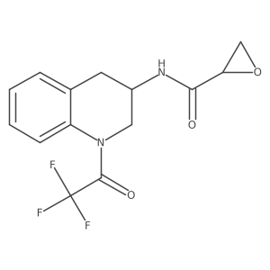 N-[1-(2,2,2-trifluoroacetyl)-1,2,3,4-tetrahydroquinolin-3-yl]oxirane-2-carboxamide结构式