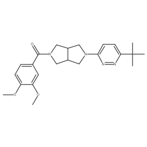 3-Tert-butyl-6-[5-(3,4-dimethoxybenzoyl)-octahydropyrrolo[3,4-c]pyrrol-2-yl]pyridazine Structure