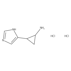 rac-(1R,2R)-2-(1H-imidazol-4-yl)cyclopropan-1-amine dihydrochloride, trans结构式