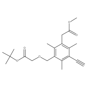 Tert-butyl 2-{[3-ethynyl-5-(2-methoxy-2-oxoethyl)-2,4,6-trimethylphenyl]methoxy}acetate结构式