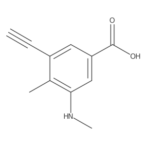 3-Ethynyl-4-methyl-5-(methylamino)benzoic acid结构式