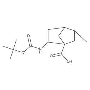 5-{[(Tert-butoxy)carbonyl]amino}tricyclo[3.3.0.0,3,7]octane-1-carboxylic acid结构式