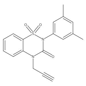 2-(3,5-dimethylphenyl)-4-(prop-2-yn-1-yl)-3,4-dihydro-2H-1lambda6,2,4-benzothiadiazine-1,1,3-trione结构式