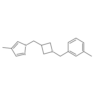 4-methyl-1-({1-[(3-methylphenyl)methyl]azetidin-3-yl}methyl)-1H-pyrazole Structure