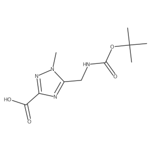 5-({[(tert-butoxy)carbonyl]amino}methyl)-1-methyl-1H-1,2,4-triazole-3-carboxylic acid Structure