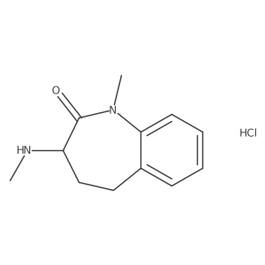 1-methyl-3-(methylamino)-2,3,4,5-tetrahydro-1H-1-benzazepin-2-one hydrochloride结构式