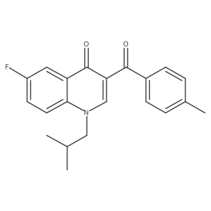 6-Fluoro-3-(4-methylbenzoyl)-1-(2-methylpropyl)-1,4-dihydroquinolin-4-one Structure