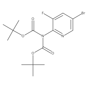 tert-butyl N-(5-bromo-3-fluoropyridin-2-yl)-N-[(tert-butoxy)carbonyl]carbamate结构式