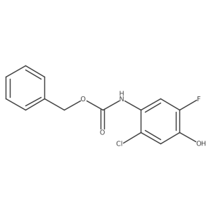 benzyl N-(2-chloro-5-fluoro-4-hydroxyphenyl)carbamate Structure