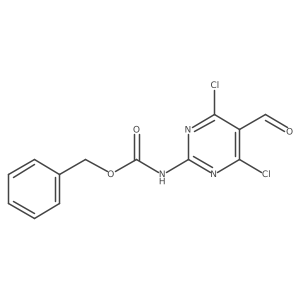 benzyl N-(4,6-dichloro-5-formylpyrimidin-2-yl)carbamate结构式