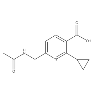 2-Cyclopropyl-6-(acetamidomethyl)pyridine-3-carboxylic acid Structure
