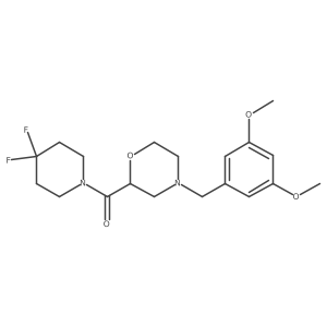 2-(4,4-Difluoropiperidine-1-carbonyl)-4-[(3,5-dimethoxyphenyl)methyl]morpholine Structure