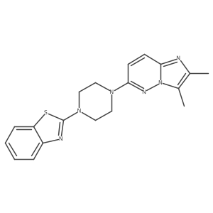 2-(4-{2,3-Dimethylimidazo[1,2-b]pyridazin-6-yl}piperazin-1-yl)-1,3-benzothiazole Structure