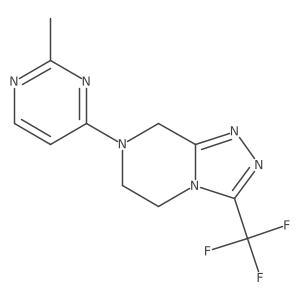 2-methyl-4-[3-(trifluoromethyl)-5H,6H,7H,8H-[1,2,4]triazolo[4,3-a]pyrazin-7-yl]pyrimidine结构式
