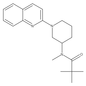 N,2,2-trimethyl-N-[1-(quinolin-2-yl)piperidin-3-yl]propanamide Structure