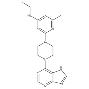 N-ethyl-6-methyl-2-[4-(9H-purin-6-yl)piperazin-1-yl]pyrimidin-4-amine结构式