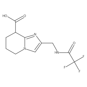 2-[(2,2,2-trifluoroacetamido)methyl]-5H,6H,7H,8H-imidazo[1,2-a]pyridine-8-carboxylic acid结构式