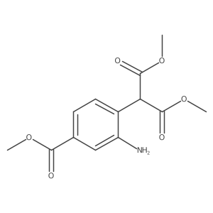 Dimethyl 2-(2-amino-4-(methoxycarbonyl)phenyl)malonate Structure