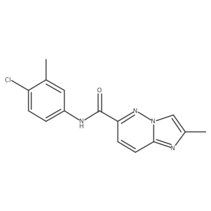 N-(4-chloro-3-methylphenyl)-2-methylimidazo[1,2-b]pyridazine-6-carboxamide结构式