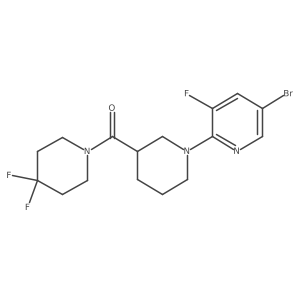5-Bromo-2-[3-(4,4-difluoropiperidine-1-carbonyl)piperidin-1-yl]-3-fluoropyridine Structure