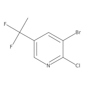 3-Bromo-2-chloro-5-(1,1-difluoroethyl)pyridine Structure