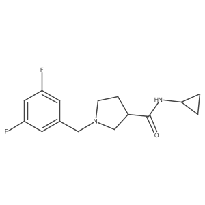 N-cyclopropyl-1-[(3,5-difluorophenyl)methyl]pyrrolidine-3-carboxamide Structure