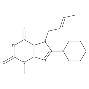 7-[(E)-but-2-enyl]-3-methyl-8-piperidin-1-yl-4,5-dihydropurine-2,6-dione结构式