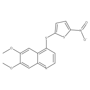 6,7-Dimethoxy-4-(5-nitrothiophen-2-ylsulfanyl)quinoline Structure