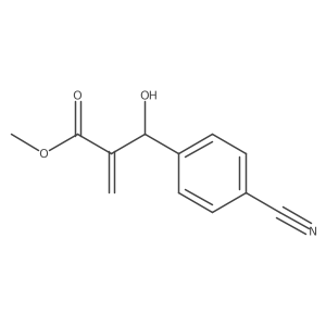 Methyl 2-[(4-cyanophenyl)-hydroxymethyl]prop-2-enoate结构式