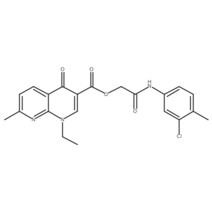 2-((3-Chloro-4-methylphenyl)amino)-2-oxoethyl 1-ethyl-7-methyl-4-oxo-1,4-dihydro-1,8-naphthyridine-3-carboxylate Structure