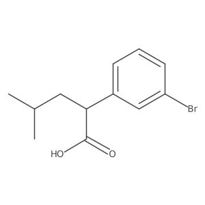(R)-2-(3-Bromophenyl)-4-methylpentanoic acid结构式