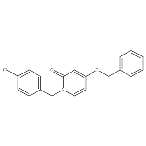 1-[(4-Chlorophenyl)methyl]-4-phenylmethoxypyridin-2-one结构式