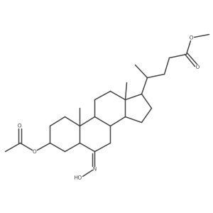 3alpha-Acetyloxy-6-hydroxyimino-5beta-cholanic acid methyl ester结构式