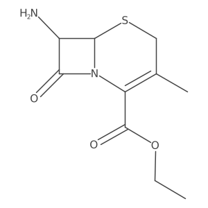 Ethyl (6R,7R)-7-amino-3-methyl-8-oxo-5-thia-1-azabicyclo[4.2.0]oct-2-ene-2-carboxylate结构式