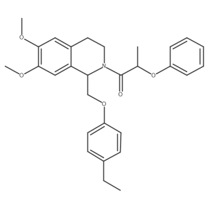 1-{1-[(4-Ethylphenoxy)methyl]-6,7-dimethoxy-1,2,3,4-tetrahydroisoquinolin-2-yl}-2-phenoxypropan-1-one Structure