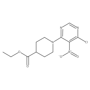 Ethyl 1-(6-chloro-5-nitropyrimidin-4-yl)piperidine-4-carboxylate Structure