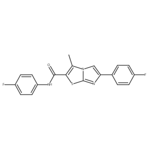 N,6-bis(4-fluorophenyl)-3-methylimidazo[2,1-b][1,3]thiazole-2-carboxamide Structure